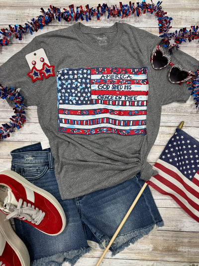 Callie Ann Stelter American Flag Tee🩷