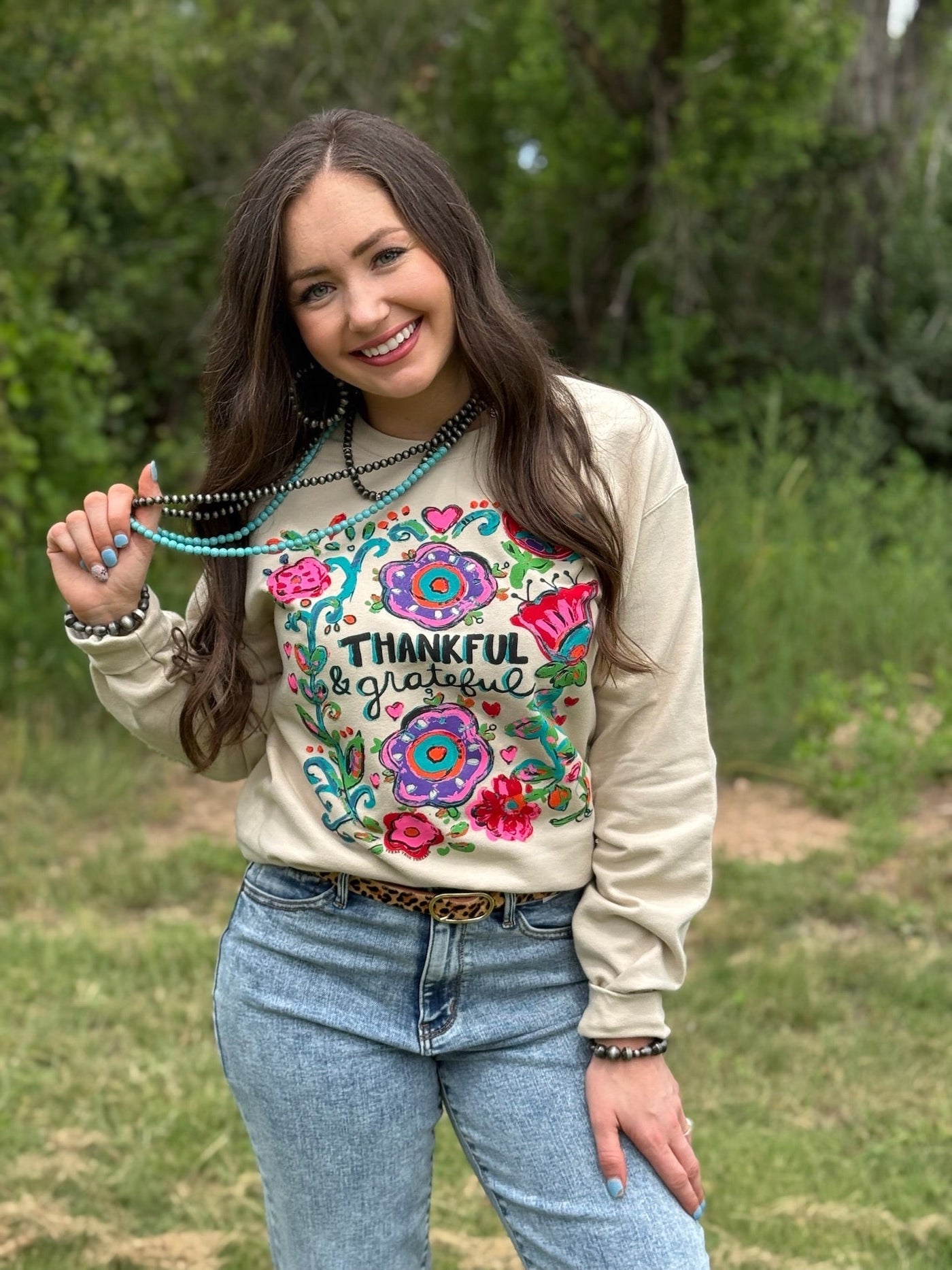 Callie Ann Stelter Thankful & Grateful Tee and Sweatshirt