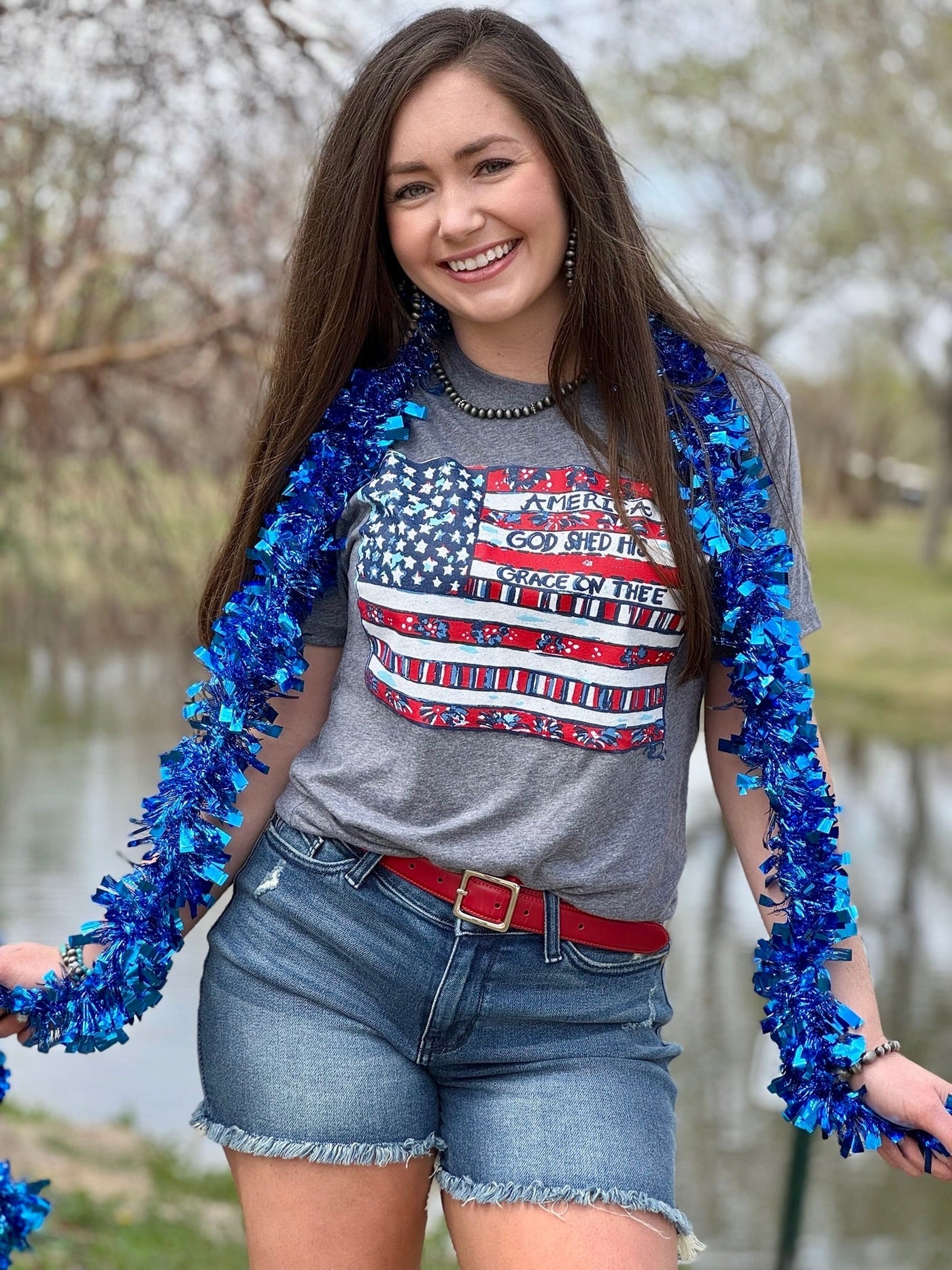 Callie Ann Stelter American Flag Tee🩷