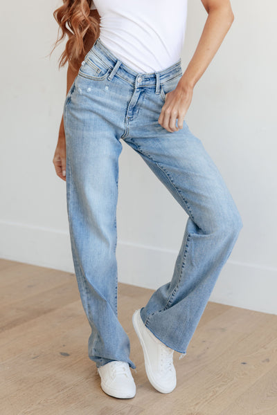 Mildred High Rise V Front Waistband Straight Jeans🩷