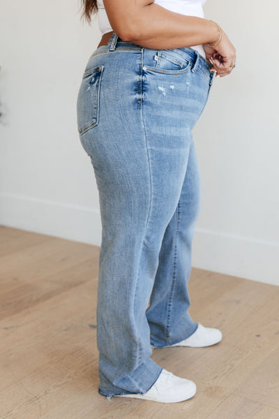 Mildred High Rise V Front Waistband Straight Jeans🩷