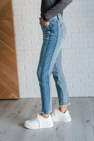 Susan High Rise Side Panel Detail Slim Jeans🩷