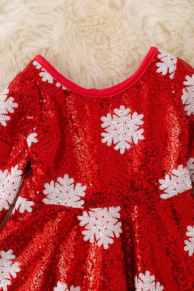 Snowflake Kids Sequins Dress