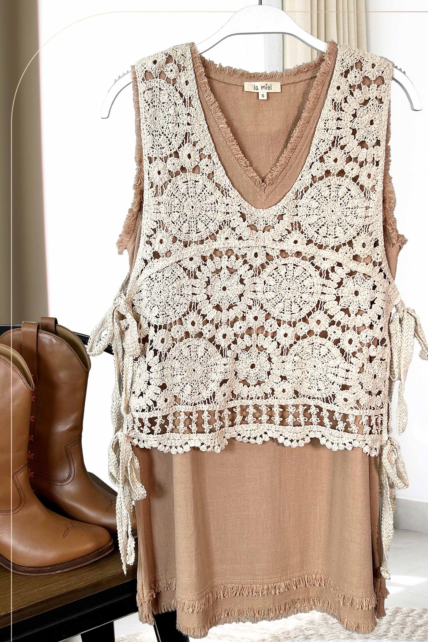 Paisley Crochet Vest Top