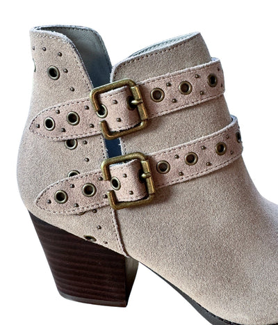 Elsa Leather Ankle Boot in Taupe🩷