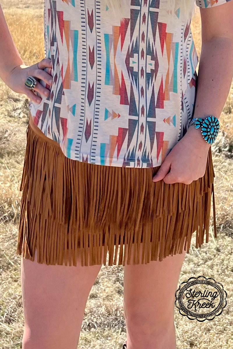Brown Fort Worth Skirt