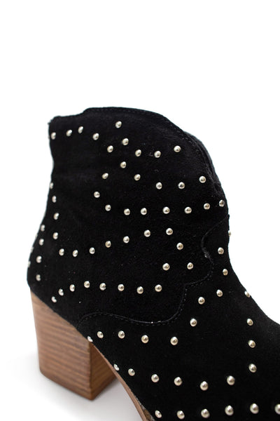 Twilight Studded Heeled Ankle Boot in Black🩷