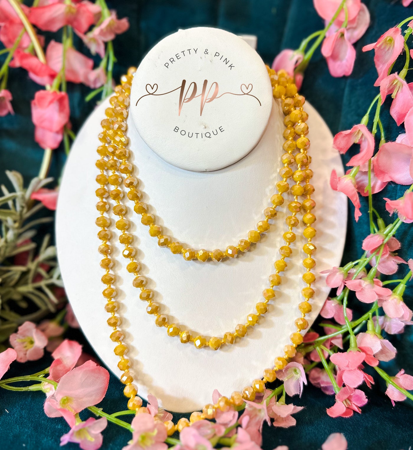 Mustard Endless Beads Necklace