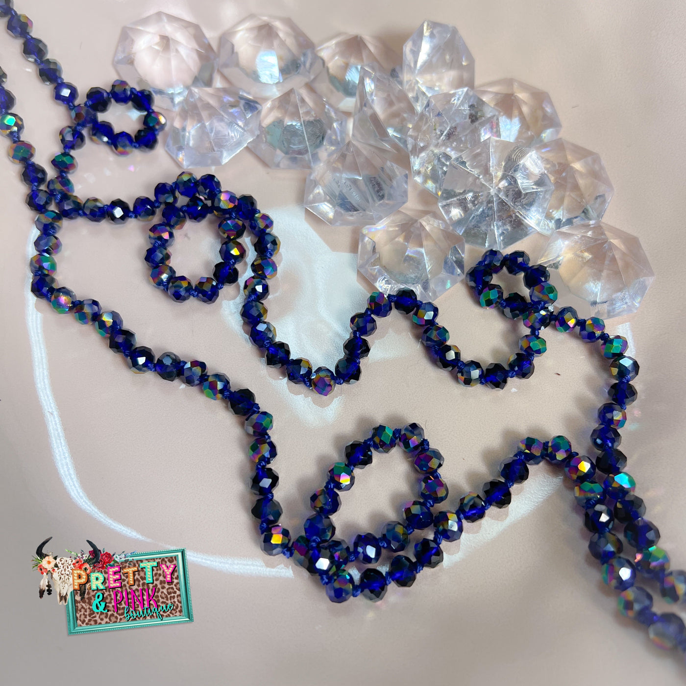 Blue Mermaid Endless Bead Necklace